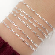 Y130DCSS. Sterling Silver Diamond Cut Box Chain