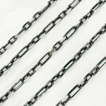 Load image into Gallery viewer, Z103SB. Black Rhodium Sterling Silver Diamond Cut Long &amp; Short Chain
