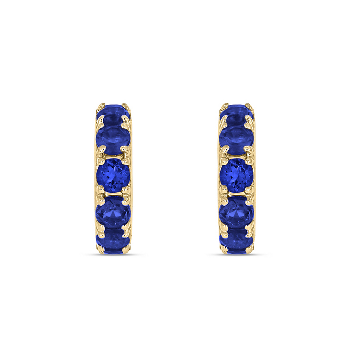 CMZ00096N. 14K Solid Gold Natural Gemstone Round Ring Slider