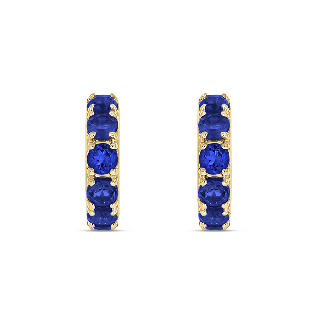 CMZ00096N. 14K Solid Gold Natural Gemstone Round Ring Slider