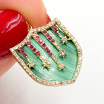 Load image into Gallery viewer, 14K Gold Shield Pendants
