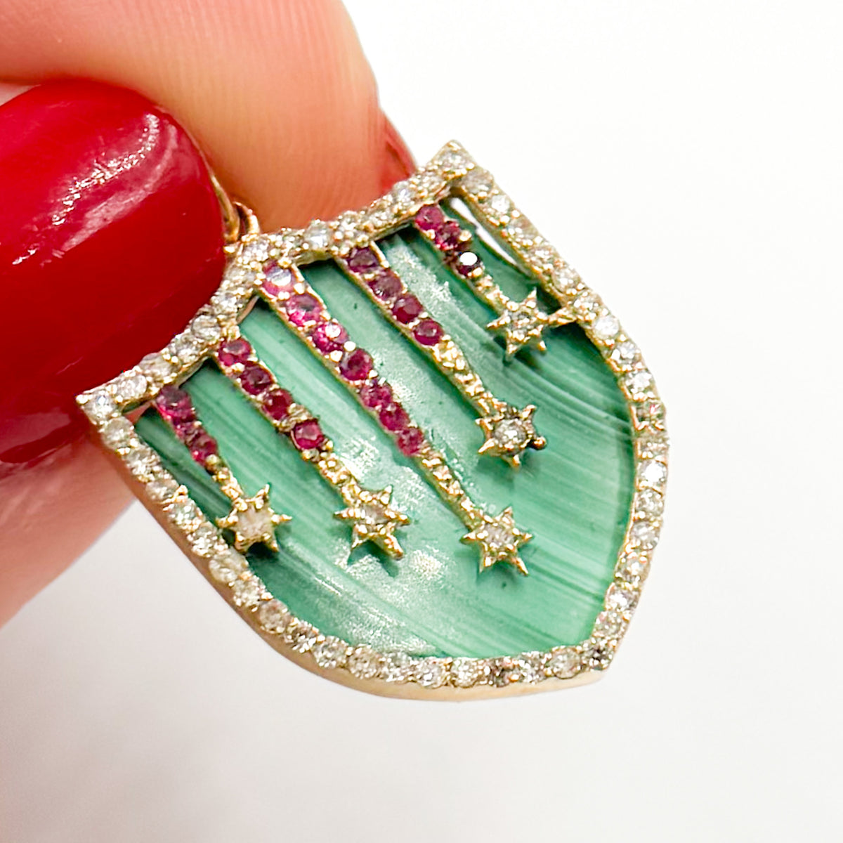 14K Gold Shield Pendants