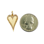 Load image into Gallery viewer, 14K Solid Gold Diamond Heart Shape Charm. GDP15
