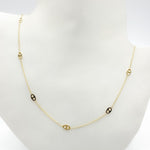 Load image into Gallery viewer, NKSET778. 14k Solid Yellow Gold Marina Link Necklace