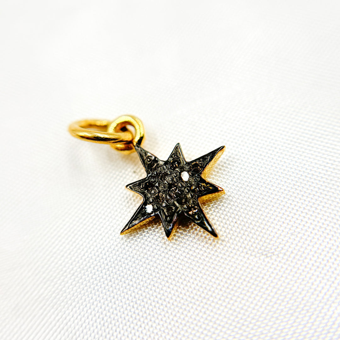 DC414. Diamond Sterling Silver Star Charm