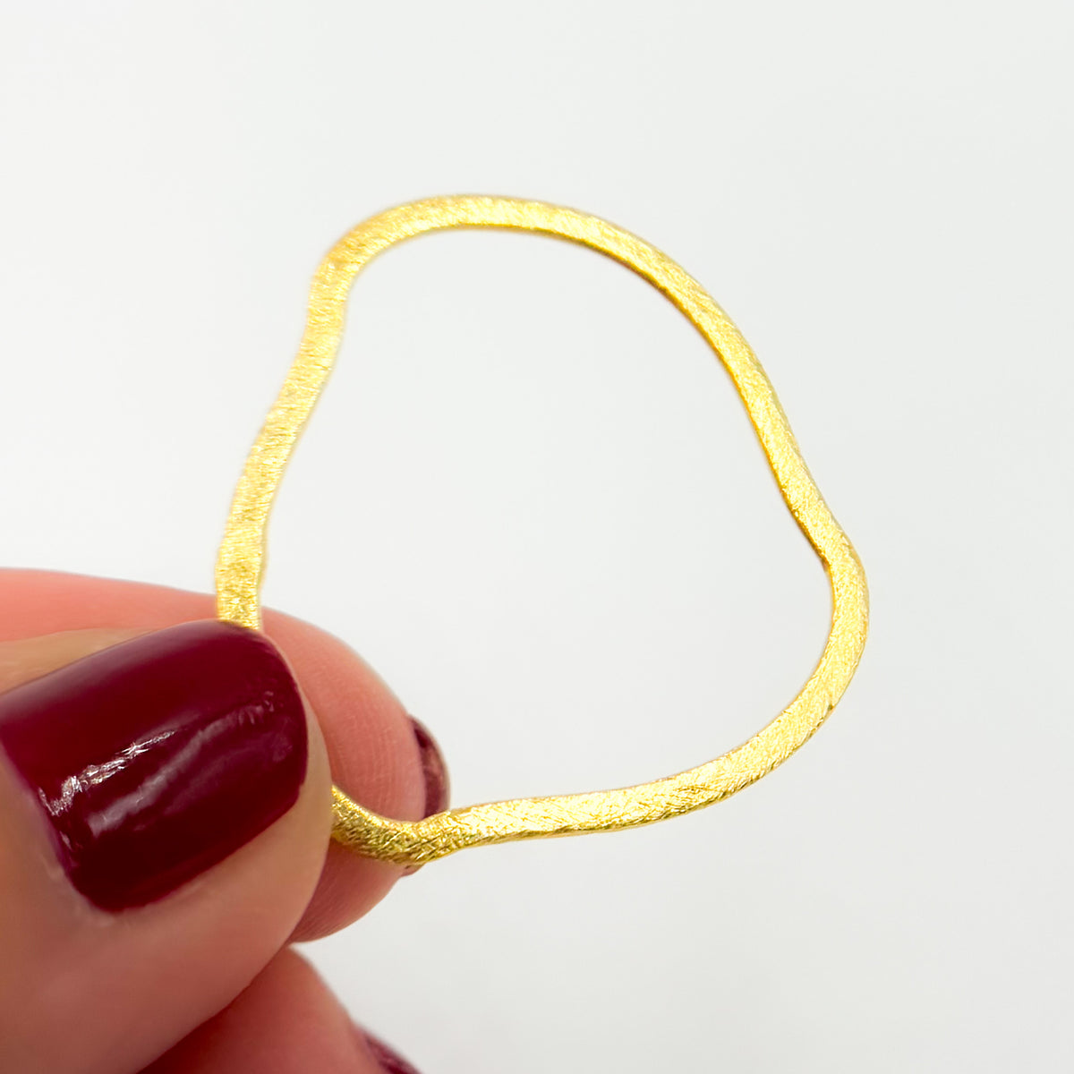 Gold-plated Sterling Silver Brushed Uneven Connectors
