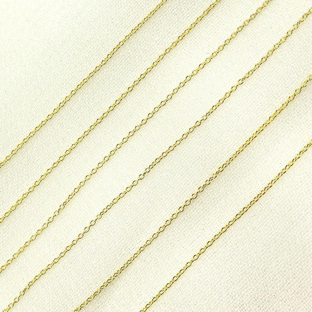 14K Solid Gold Cable Chains