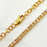 Load image into Gallery viewer, NFR71713. 14K Solid Gold Diamond Tennis Choker Necklace