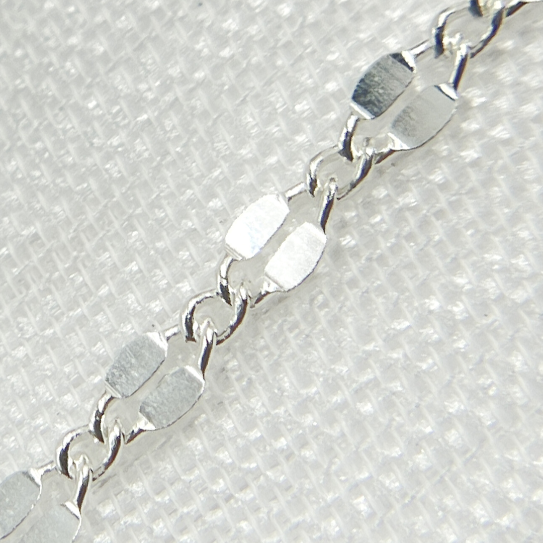 925 Sterling Silver Flat Marina Link Chain. V185SS