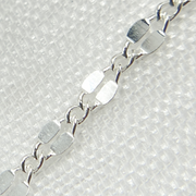 V185SS. Sterling Silver Flat Marina Link Chain