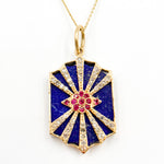 Load image into Gallery viewer, Solid Gold Eye with Rays Pendant