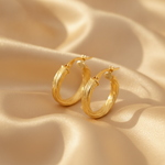 Load image into Gallery viewer, 15850024626. 14K Solid Gold Textured Hollow Hoop Earrings