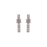 Load image into Gallery viewer, EFB54275. 14K Solid Gold Diamond Bar Studs