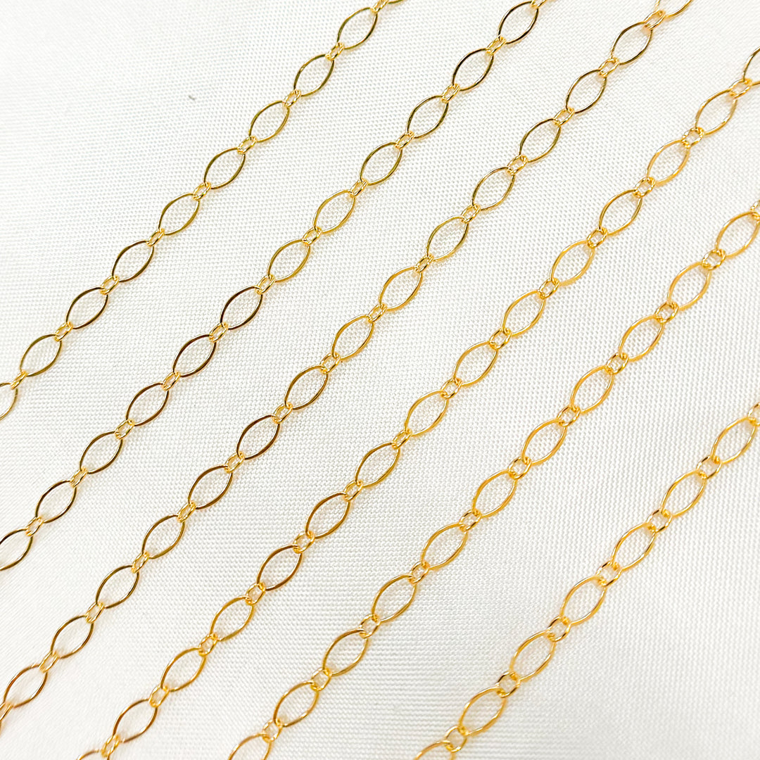 1016FGF. 14K Gold-Filled Flat Oval and Round Link Chain