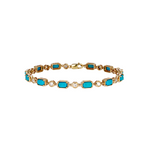 Load image into Gallery viewer, CB964165X3. 14K Solid Gold Diamond and Gemstone Bracelet