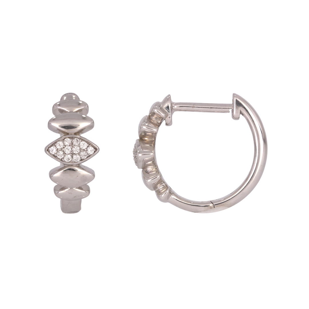 14k White Gold Diamond Earrings