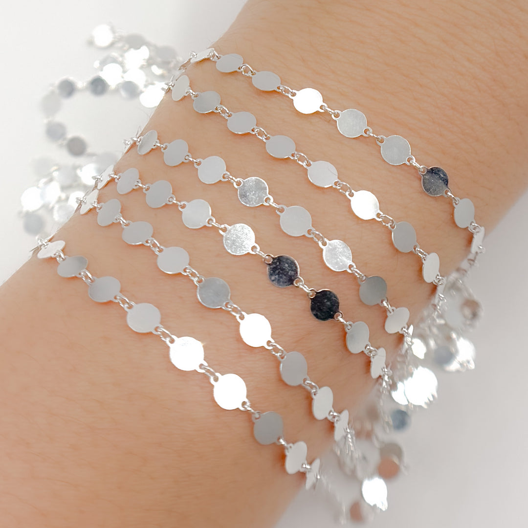 V65SS. Sterling Silver Disc Chain