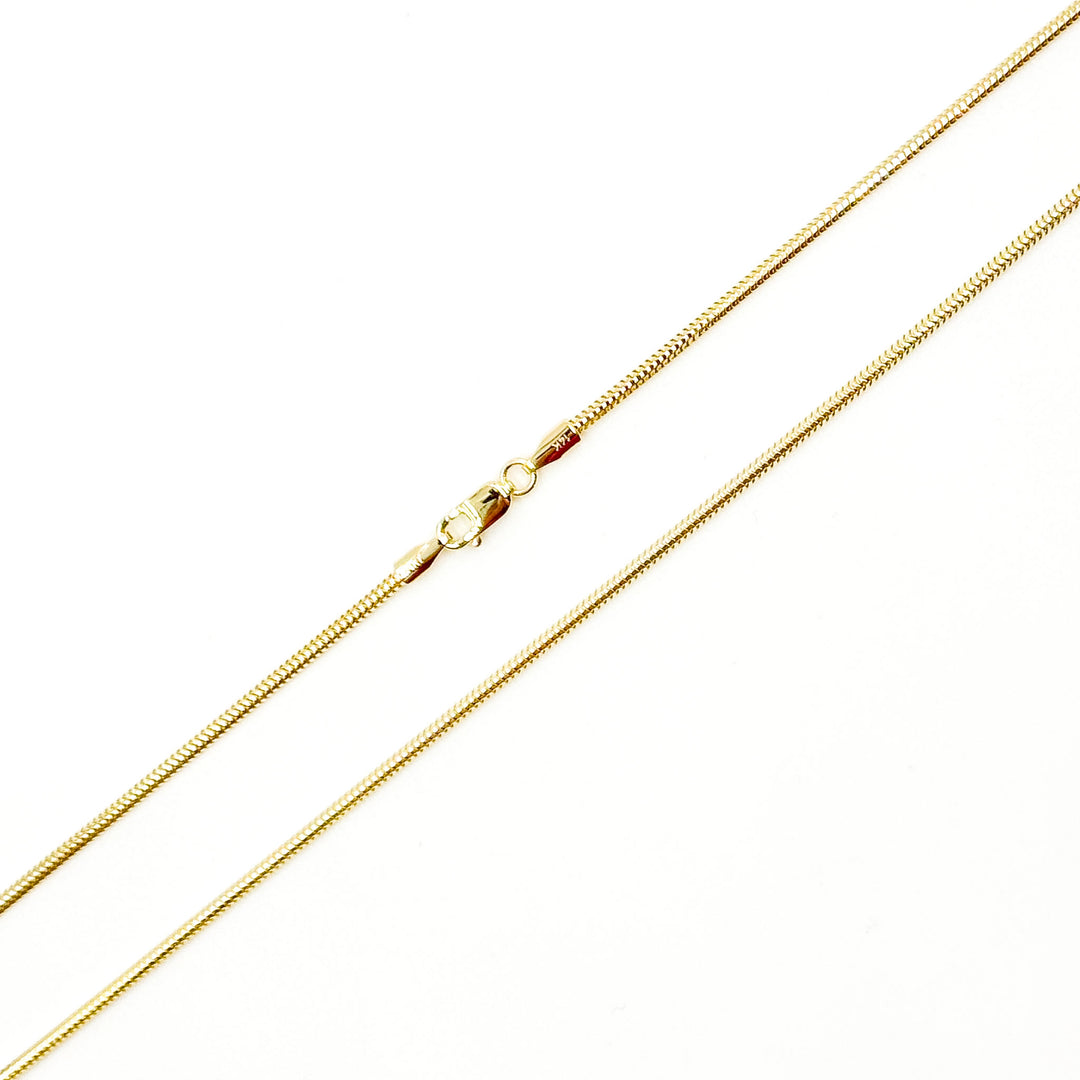 160CCTD. 14k Solid Yellow Gold Snake Necklace