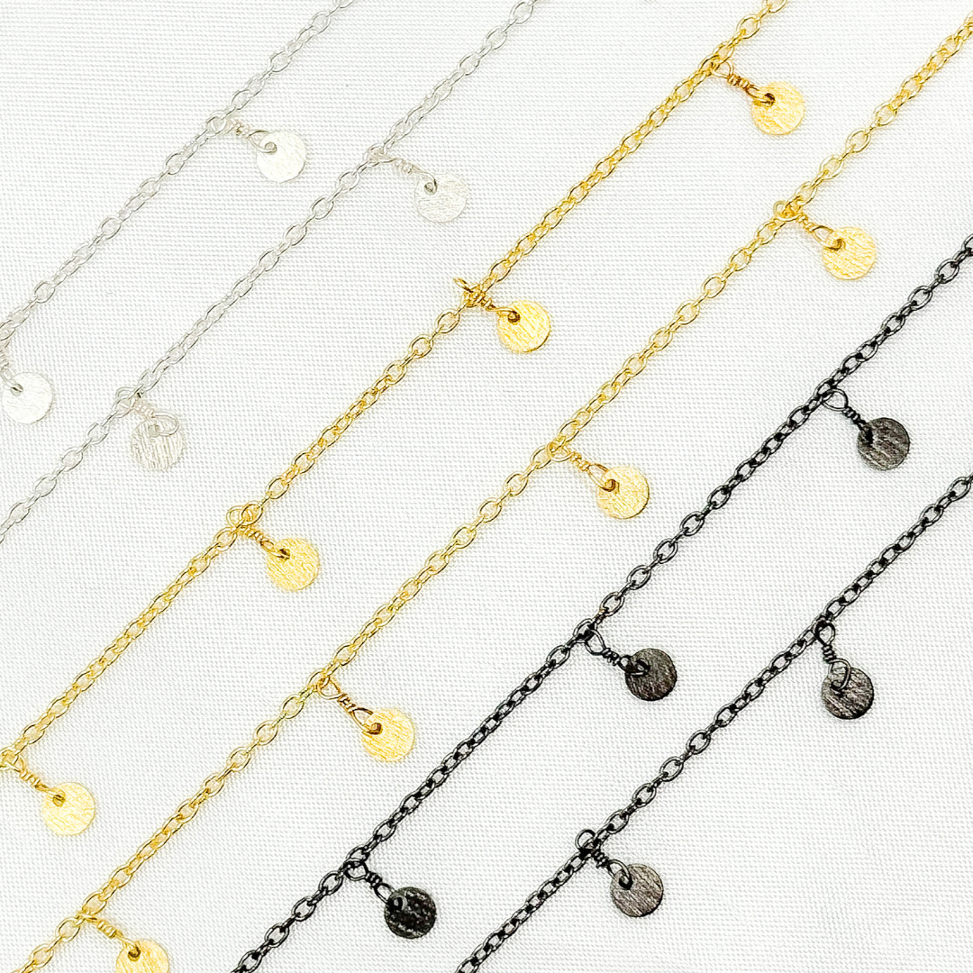 Disc Shape 4mm Dangle Wire Chain. 311D