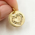 Load image into Gallery viewer, DC576. Diamond Sterling Silver Round Heart Charm
