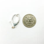 Load image into Gallery viewer, Sterling Silver Pear Clasp 25x15mm
