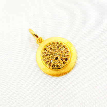 Buy Diamond Sterling Silver Round Charm