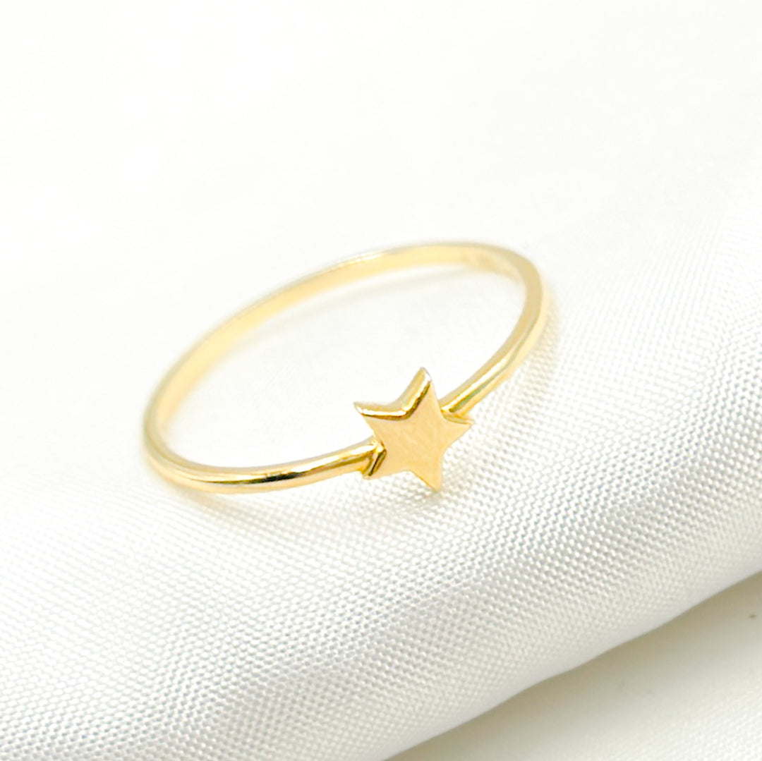 14K Solid Gold Star Ring. RFZ17548