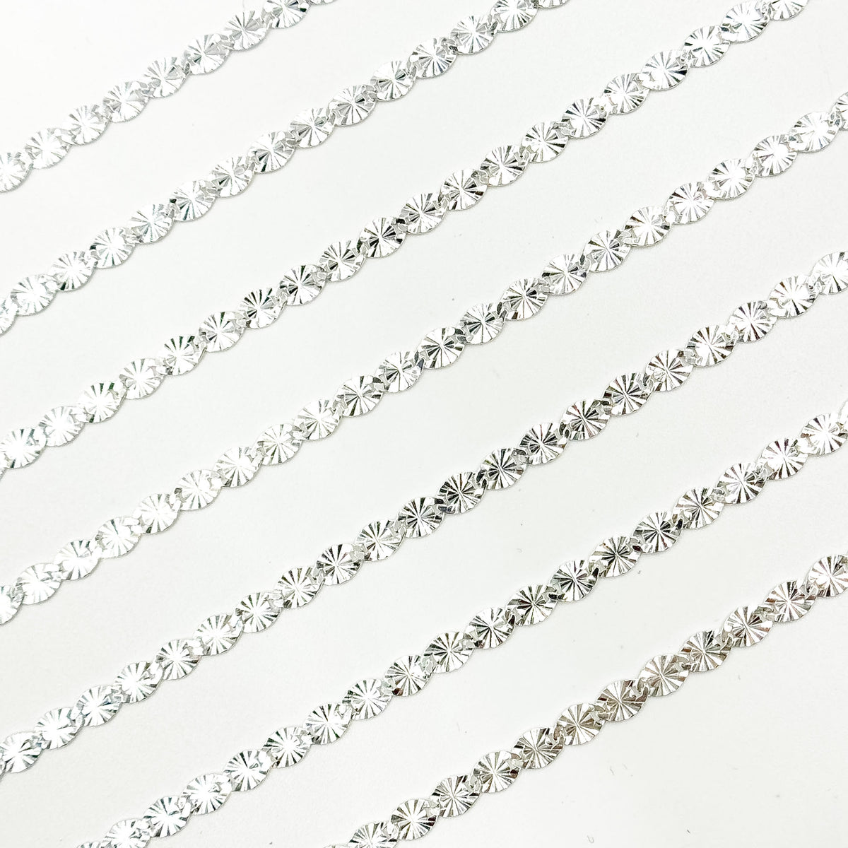Z120SS. Sterling Silver Textured Marina Chain
