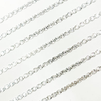 Z120SS. Sterling Silver Textured Marina Chain