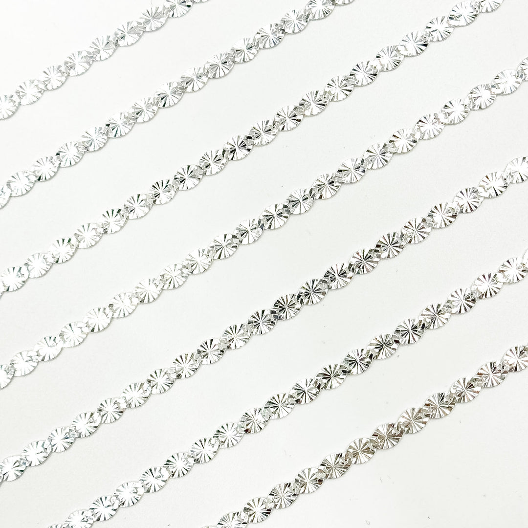 Z120SS. Sterling Silver Textured Marina Chain