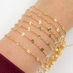 Load image into Gallery viewer, V302GF. 14k Gold Filled Cable and Diamond Cut Marina Link Chain