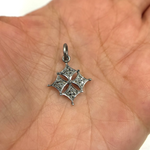 Load image into Gallery viewer, DC204. Diamond Sterling Silver Fancy Shape Pendant
