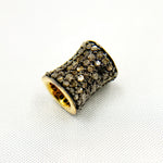 Load image into Gallery viewer, DC830. Diamond Sterling Silver Cylindrical Bead
