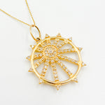 Load image into Gallery viewer, GDP641. 14K Solid Gold Round Pendant