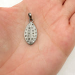 Load image into Gallery viewer, DP285. Diamond Sterling Silver Leaf Pendant
