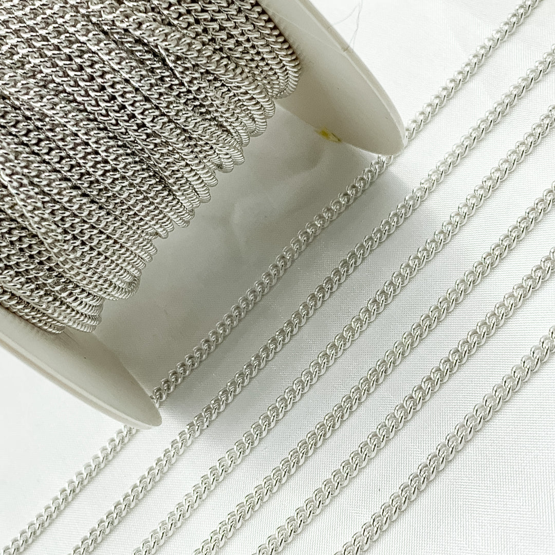 X19SS. Sterling Silver Curb Link Chain