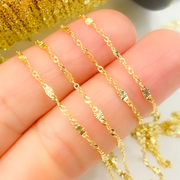 14k Solid Gold Singapore Chain & Diamond Cut Oval Link Chain