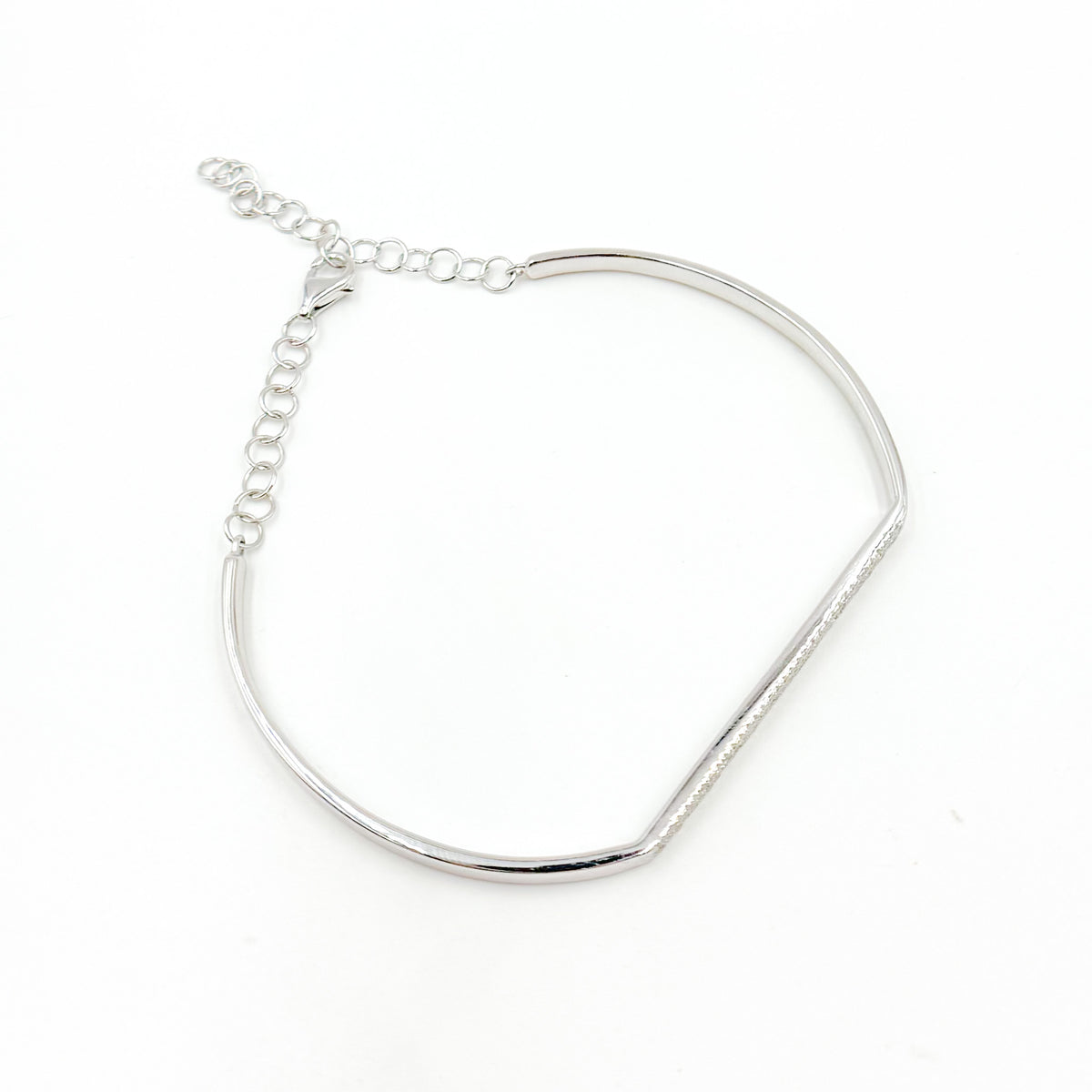 14K White Gold Diamond Fancy Bangle
