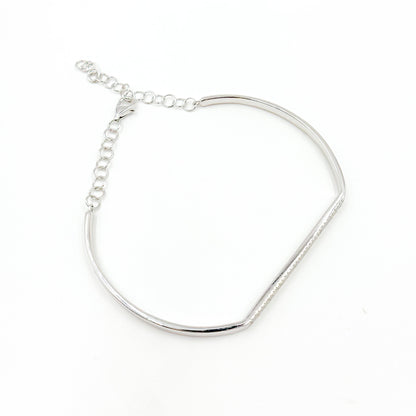 14K White Gold Diamond Fancy Bangle