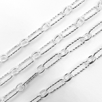 Load image into Gallery viewer, Sterling Silver Diamond Cut Paperclip Chains