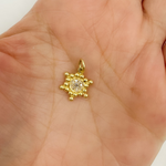 Load image into Gallery viewer, 14K Solid Gold Diamond Beaded Star Shape Charm. KG13
