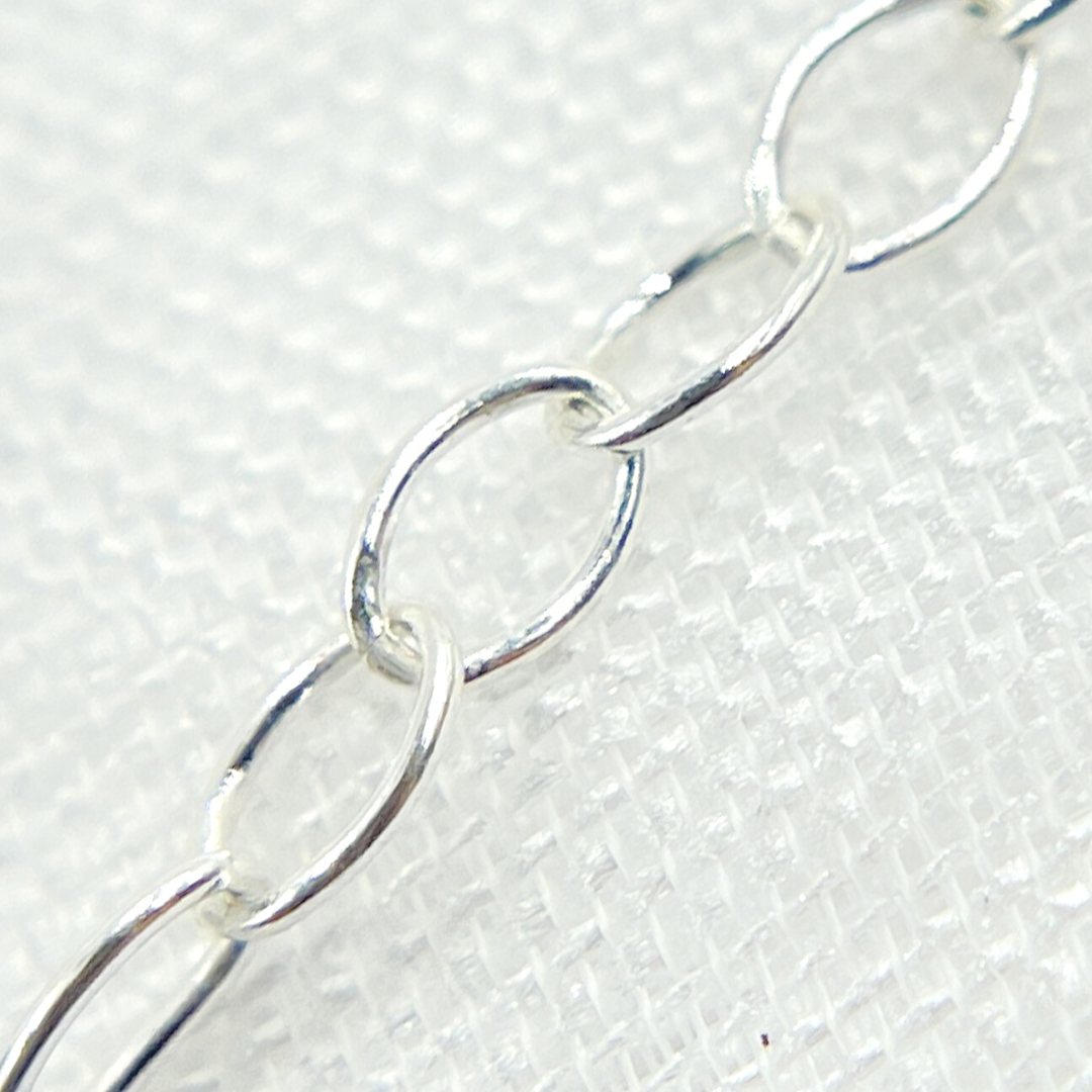 925 Sterling Silver Smooth Oval Link Chain. V198SS