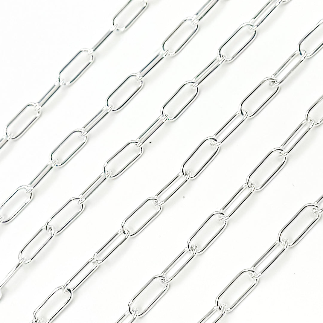 Y138SS. Sterling Silver Round Paperclip Necklace.. Sterling Silver Round Paperclip Necklace