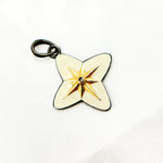 Load image into Gallery viewer, DP792A. Diamond Sterling Silver Flower Enamel Pendant
