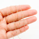 Load image into Gallery viewer, XM1003TT. 14k Gold Filled 1 Long &amp; 3 Sterling Silver Short Link Chain
