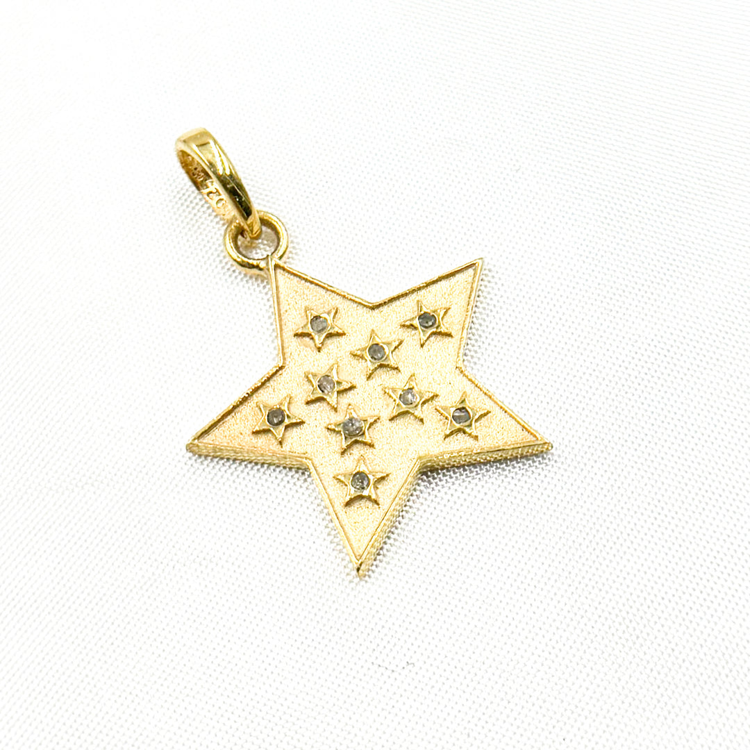 DP776. Diamond Sterling Silver Star Pendant