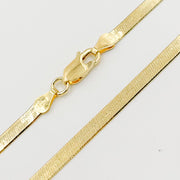 Gold Plated Herringbone Necklace