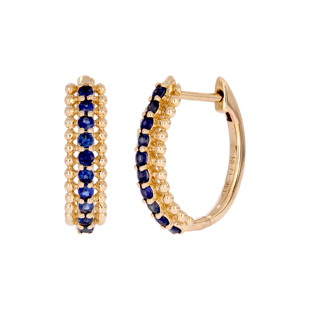 EHZ57298. 14K Solid Yellow Gold Hoop Earrings