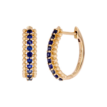 EHZ57298. 14K Solid Yellow Gold Hoop Earrings