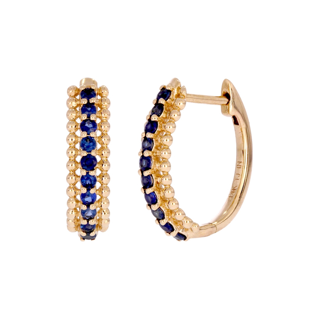 EHZ57298. 14K Solid Yellow Gold Hoop Earrings